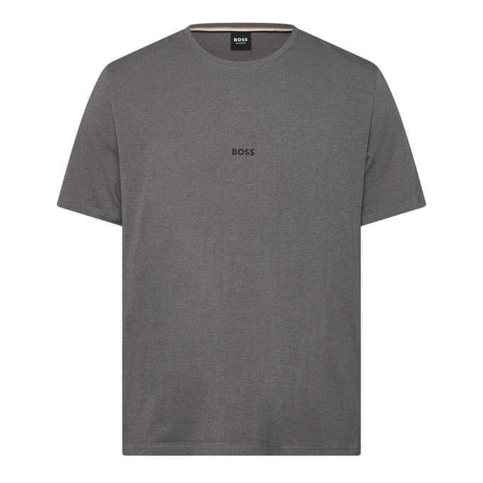 Boss Heren Logo Stretch T-Shirt (Grijs)