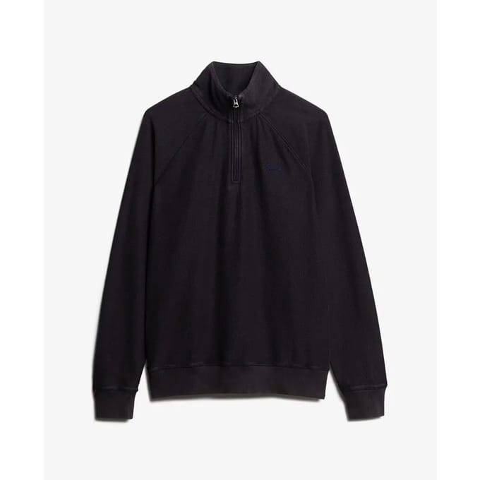 Superdry Essential Logo Raglan Henley Sweatshirt Blauw Grootte: L