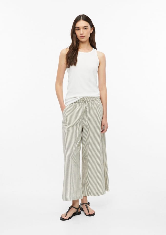 regular fit culotte van puur katoen