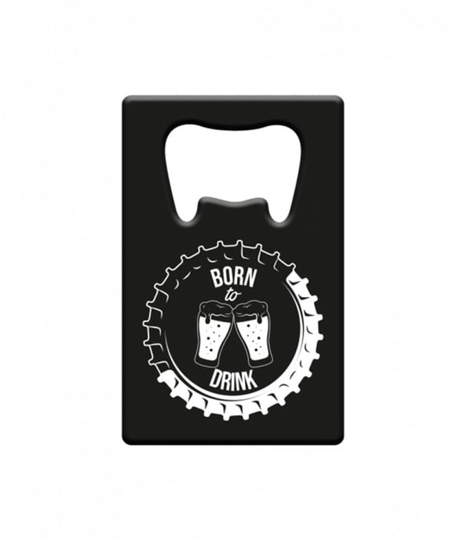 Metal beer opener - Born to drink