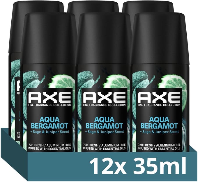 AXE - Premium Deodorant Bodyspray - Fine Fragrance Collection - Aqua Bergamot - 12 x 35 ml
