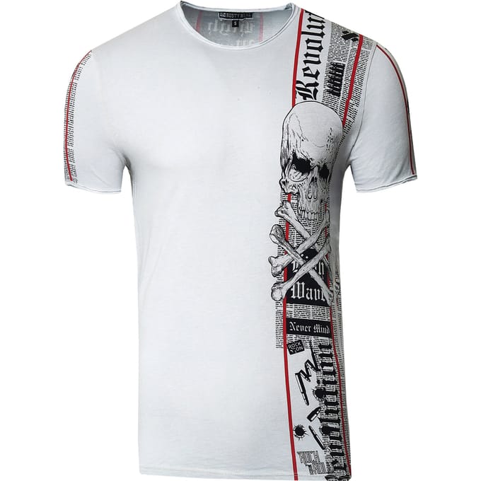 T-shirt met voor- en achterkant bedrukt
