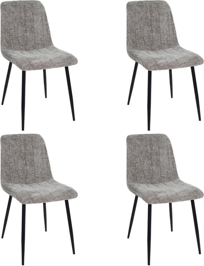Set van 4 Kick eetkamerstoel Sem - Grijs