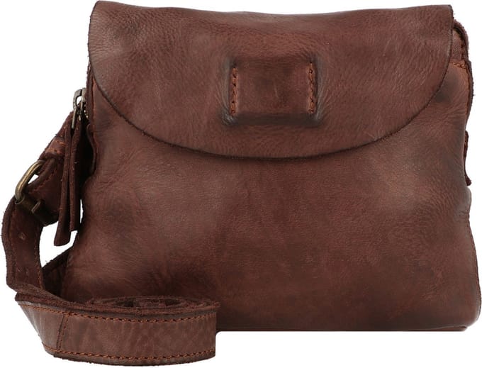 HAROLD'S Leren schoudertas gordeltas Submarine Shoulder- / Beltbag Brown donkerbruin