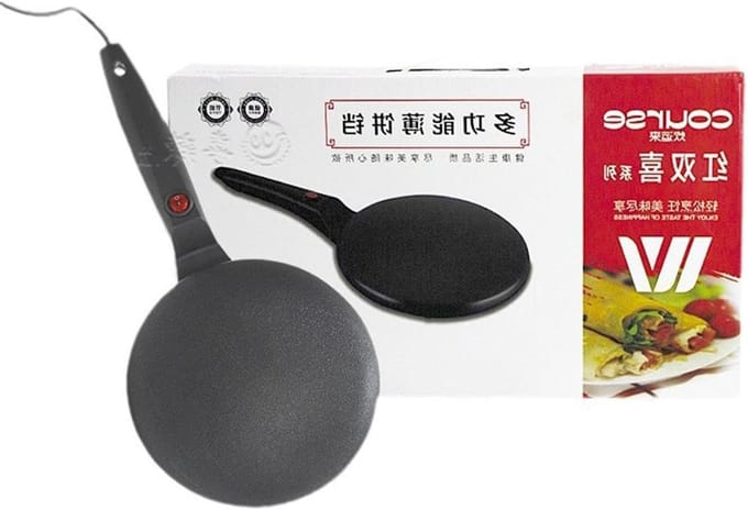 Electric Crepe Maker - Handheld Non-Stick Crepe Pan | Portable Pancake Machine for Homemade Breakfast, Instant Crepe Machine with Automatic Temperature Control | Light Crepe Pan for