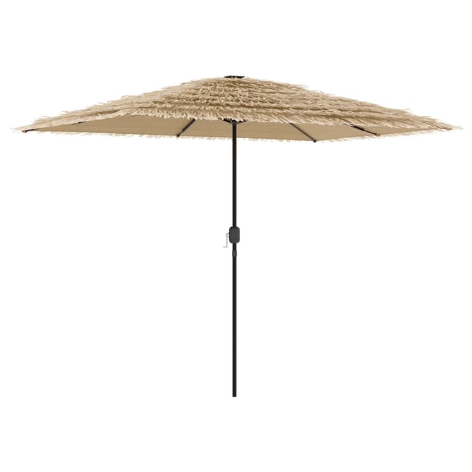 vidaXL - Parasol - met - stalen - paal - 300x200x250 - cm - bruin
