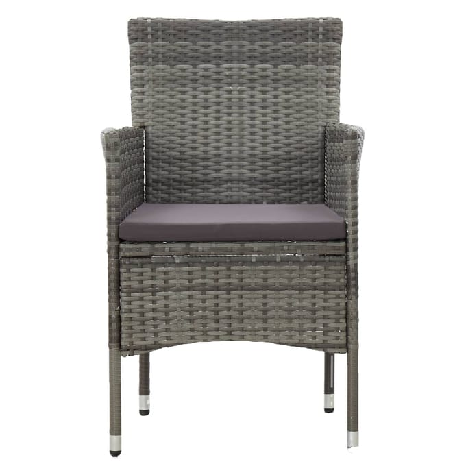 vidaXL - Tuinstoelen - 2 - st - poly - rattan - grijs