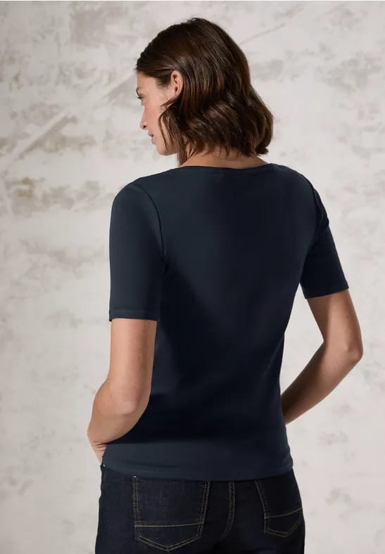 T-shirt in effen kleur