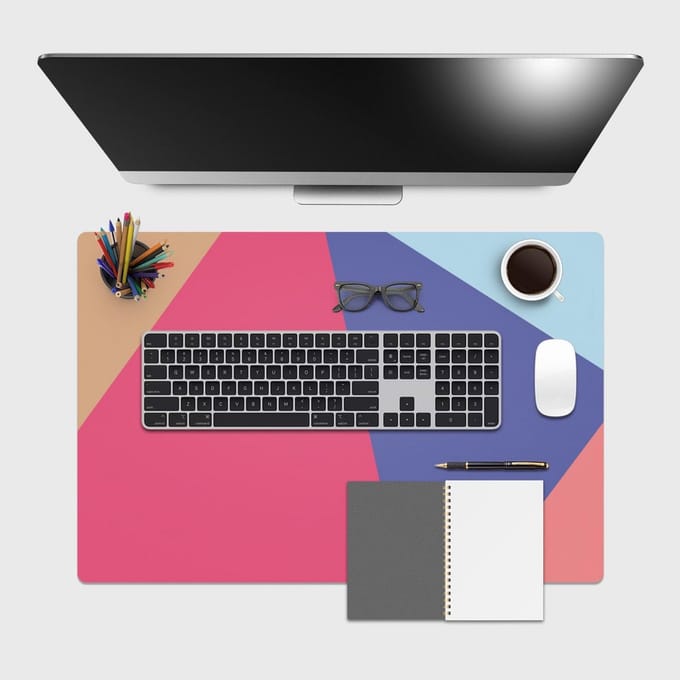 Bureau-onderlegger geometrisch design 60x40 cm vinyl bescherming