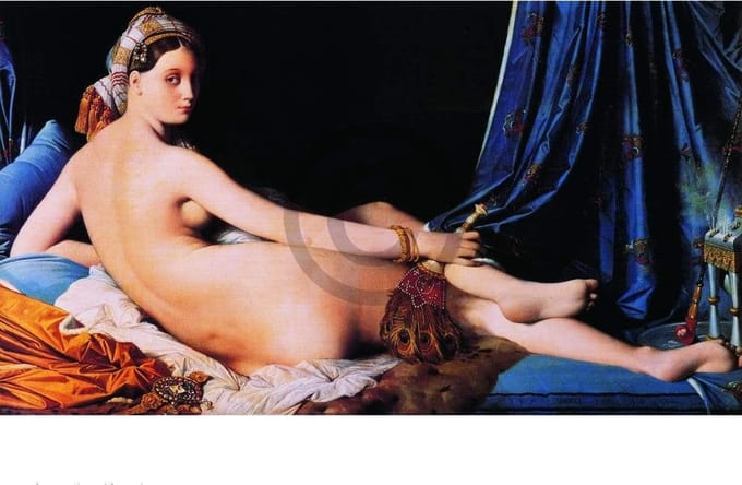 Kunstdruk Dominique Ingres - La Grande Odalisque 80x60cm