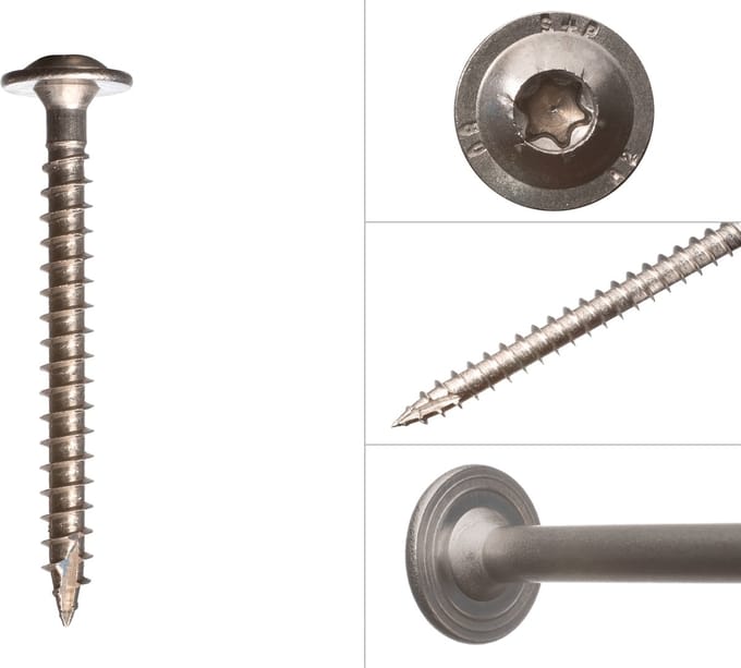 Wovar Tellerkopschroeven RVS A4 8.0 x 60 mm Torx 40 | Doos 100 Stuks