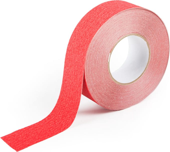 Antislip tape voor trappen zelfklevend 50mm breed - Rood - Rol 18,3 meter