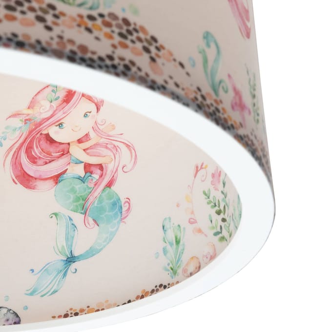 Elobra Hanglamp 25/40 zeemeerminnen, Ø 38 cm, kleurrijk, E27