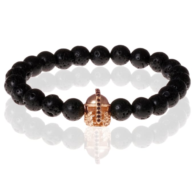 Memphis kralen armband Lavasteen Gladiator Rose