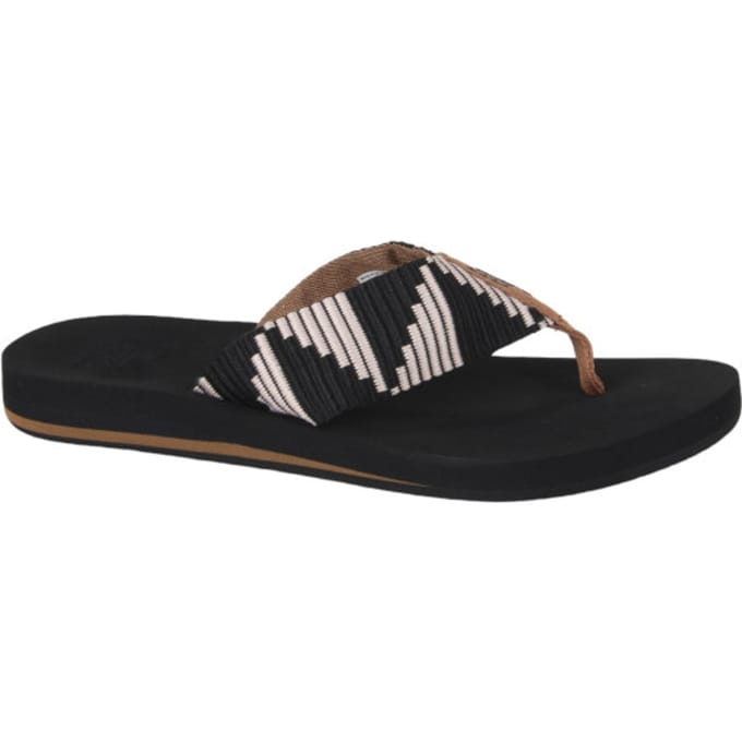 Reef Spring Wovenpebble Dames Slippers - Zwart/Bruin - Maat 41