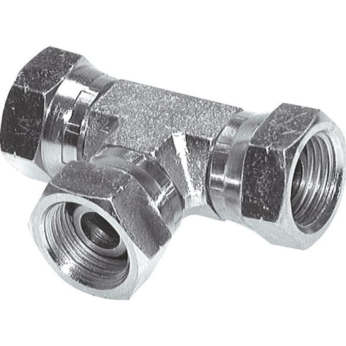T-koppeling G2 Binnendraad Staal hydrauliek 75bar (1053.75psi) - F2G37