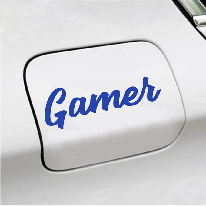 Bumpersticker - Gamer - 6 X 18 - Blauw