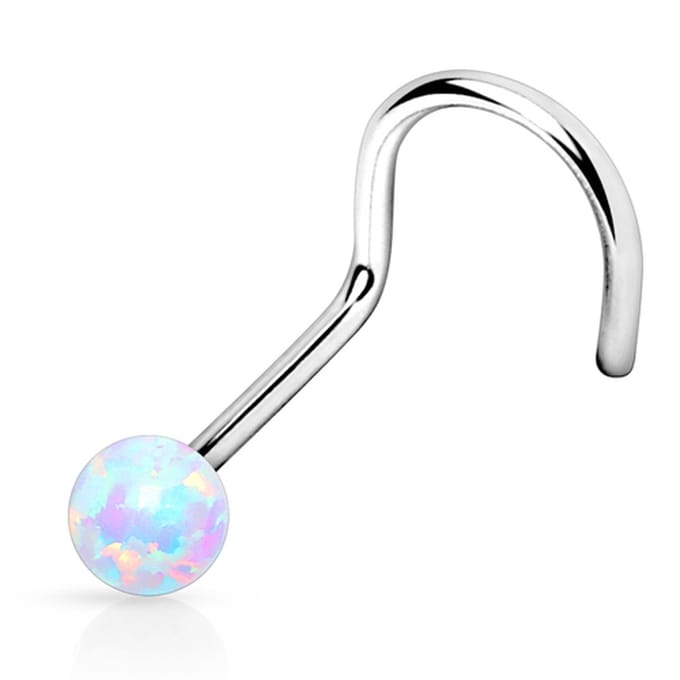 Neuspiercing U-bocht 0.8x6x2 - wit - LMPiercings
