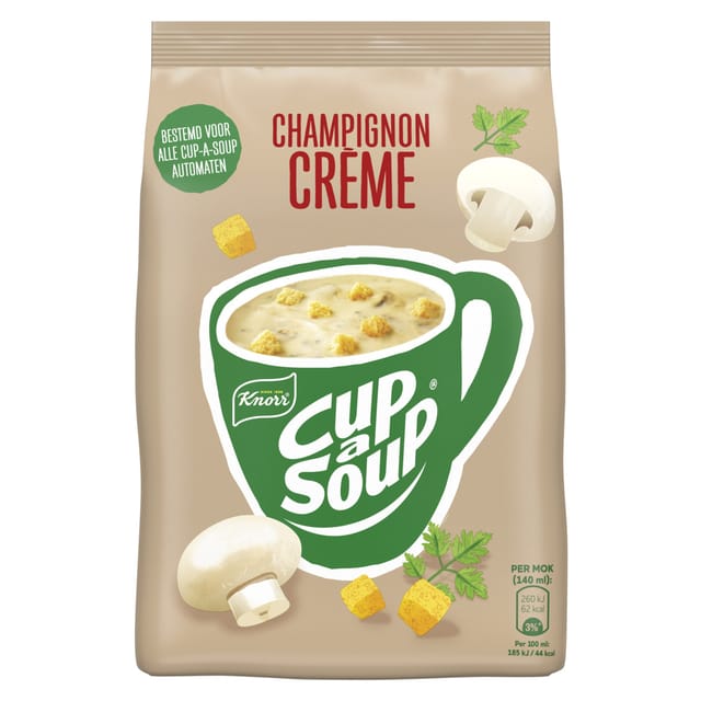 Cup a soup knorr machinezak champignon creme 140ml