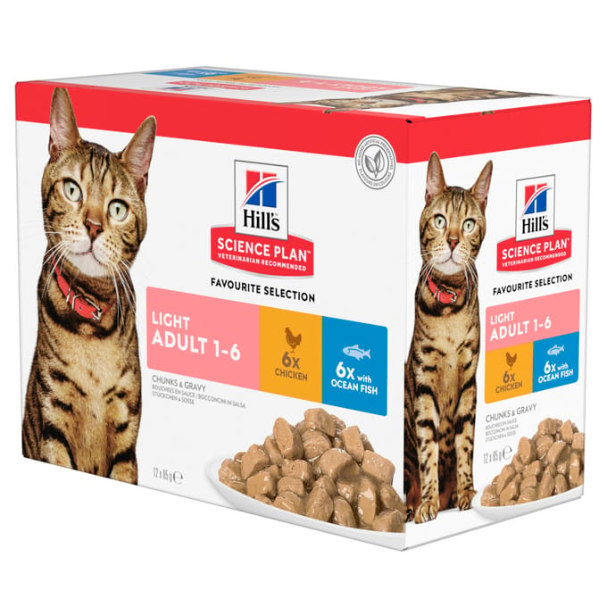 Hill's Science Plan Favourite Selection Light - Kattenvoer - 12 x 85 gr