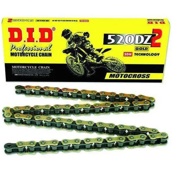 Motorfiets rolketting D.I.D 520Dz2(G&B) X 114 Mail. Rj