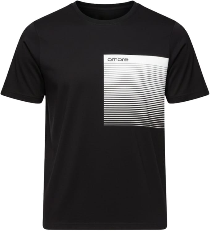 OMBRE T-shirt - Katoen - Korte Mouw Zwart L