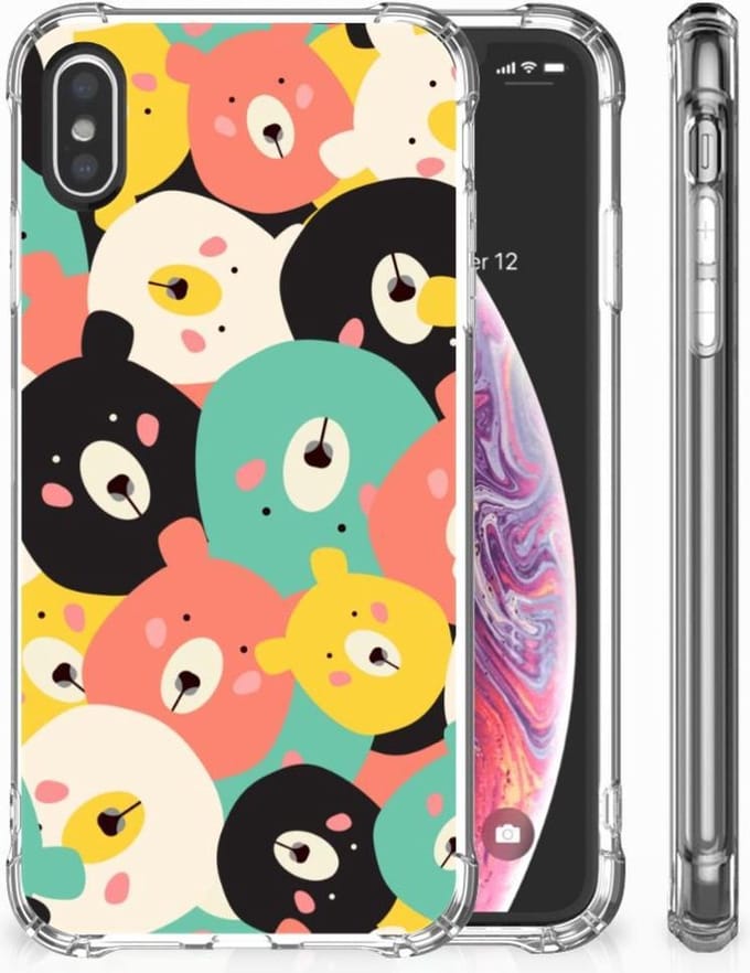 Back Cover voor Apple iPhone X | Xs Stevig Bumper Hoesje Bears