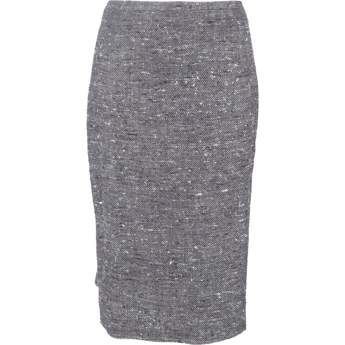 Max Mara tweed midi-kokerrok in grijze wol