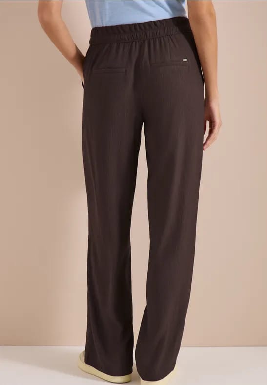 High Waist straight legs broek in Loose Fit