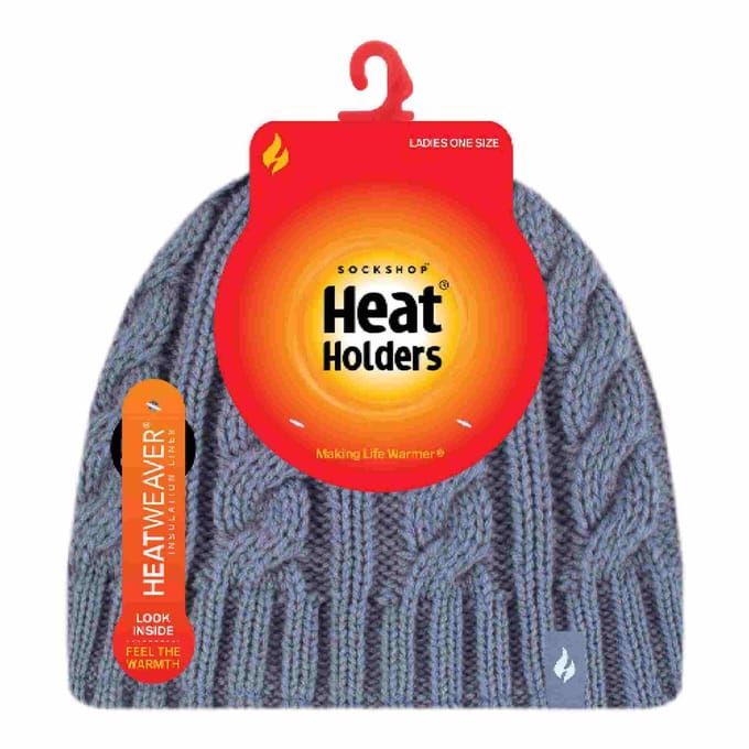Dames Kabelgebreide 3.4 Tog Fleece Gevoerde Thermische Wintermuts