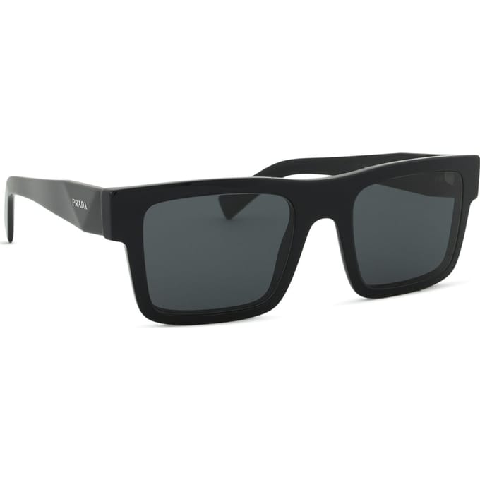 Lunettes de soleil Prada Mode Décontracté Rectangulaires Lunettes de soleil Unisexe Noir PR-19WS1AB5S0 Basic Packaging-Eyeglass Case+Box gray