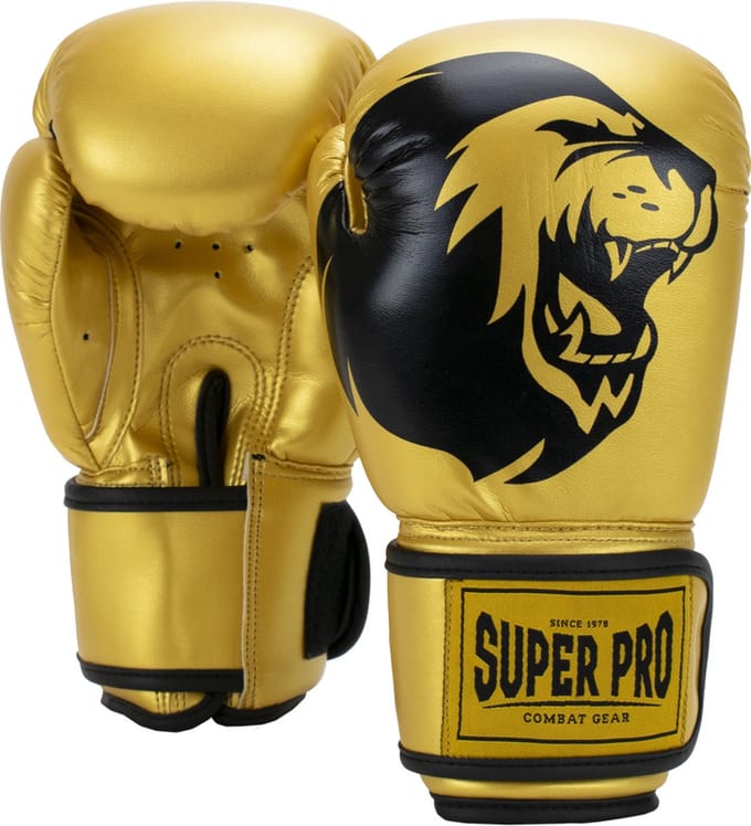 Super Pro Combat Gear Talent (kick)bokshandschoenen Goud/Zwart 6oz