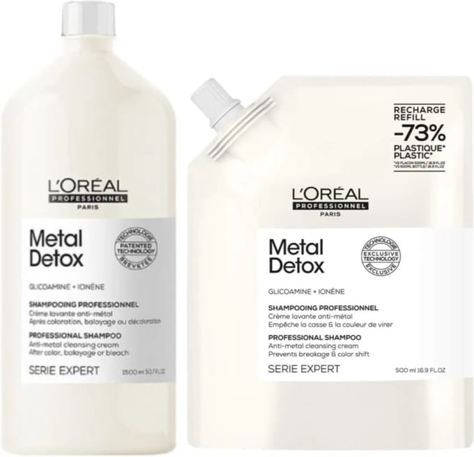 L'Oréal Professionnel - Metal Detox Shampoo 1500 ml + Refill Shampoo 500 ml - Voordeelset