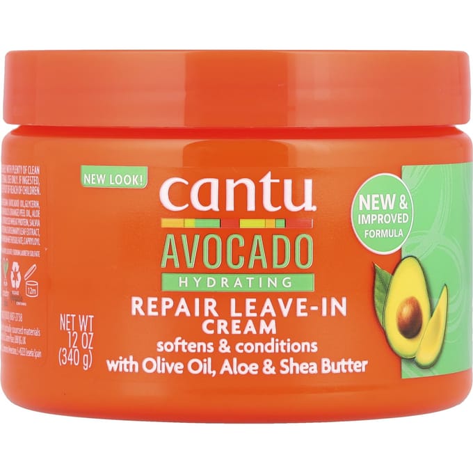 Cantu, Crème hydratante et réparatrice sans rinçage à l'avocat, 340 g (12 onces) red