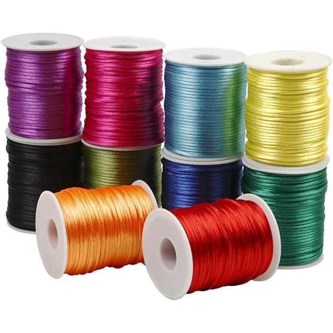 CC Satin Cord, thickness 2 mm, bold colours, 10x50 m/ 1 pack