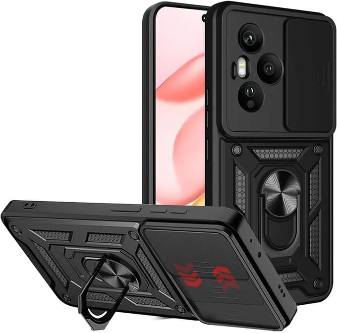 Hoesje geschikt voor HONOR 400 Pro - Techsuit Camshield Back Cover - Zwart
