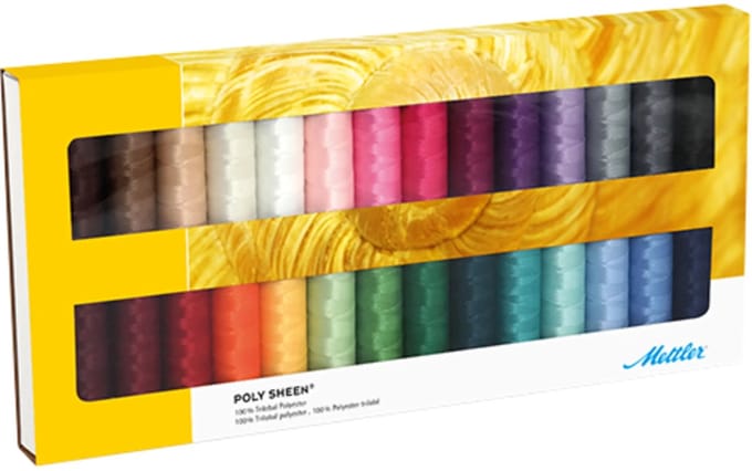 Amann/Mettler Embroidery thread set in basic colors of 28 rl.