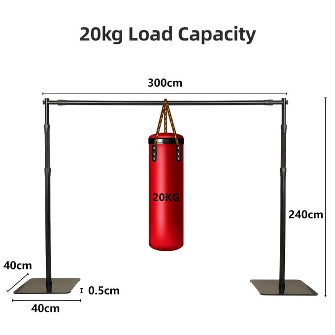 2.4x3 Meter/7.9x9.8ft Heavy Duty Studio Fotografie Achtergrond Ondersteuningssysteem Metalen Achtergrondstandaard black