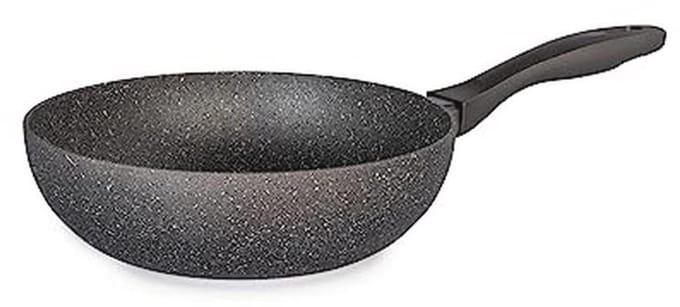 Inductie Smeed Aluminium Wok met Antiaanbaklaag 24cm