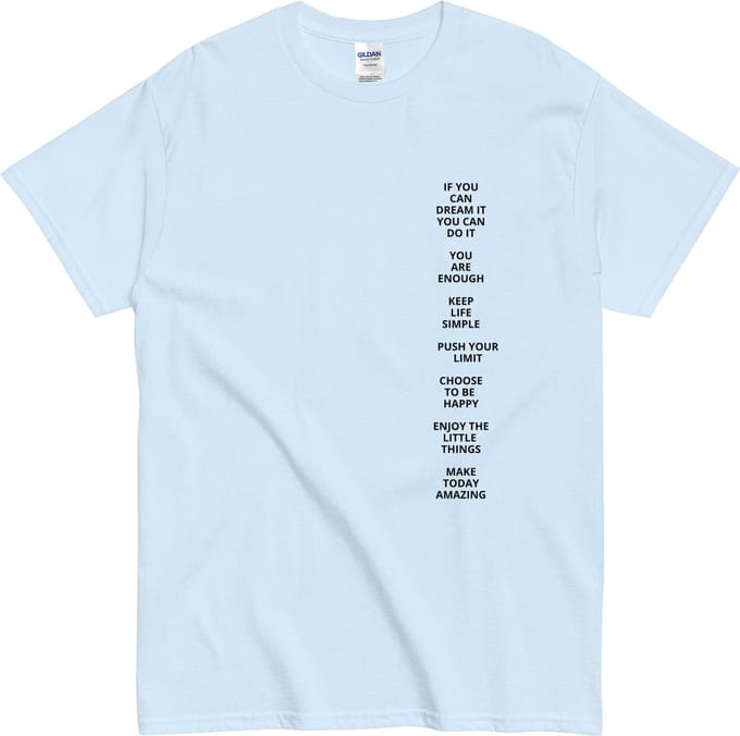 Minimalistisch T-shirt met Levensquotes - Keep Life Simple - Dames en Heren - Blauw - 3XL