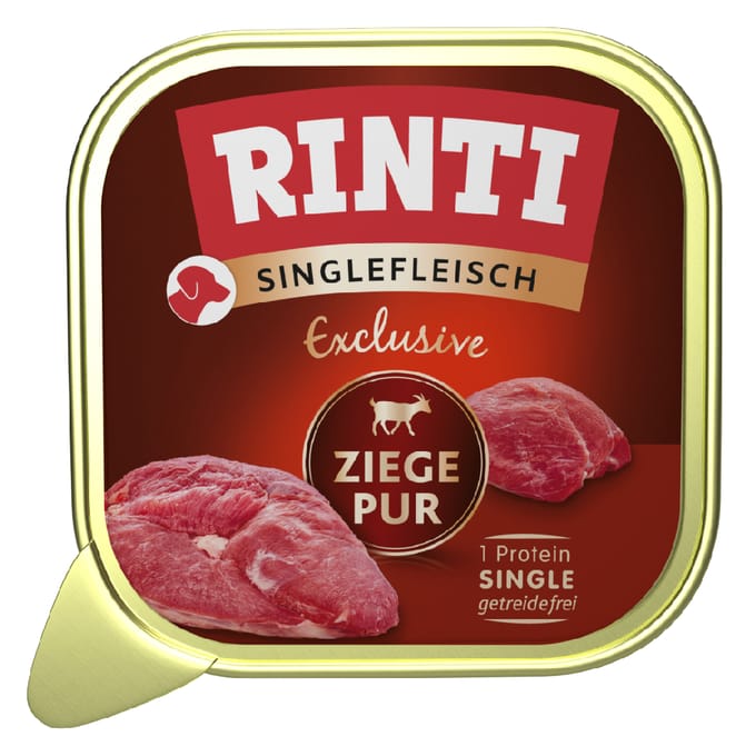 10x150g RINTI Single Meat Exclusive Geit nat hondenvoer