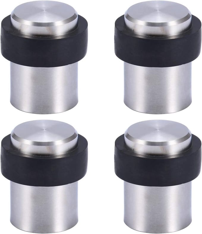 Cilindervormige Vloer Deurstopper 4.5cm van Roestvrij Staal met Schroeven