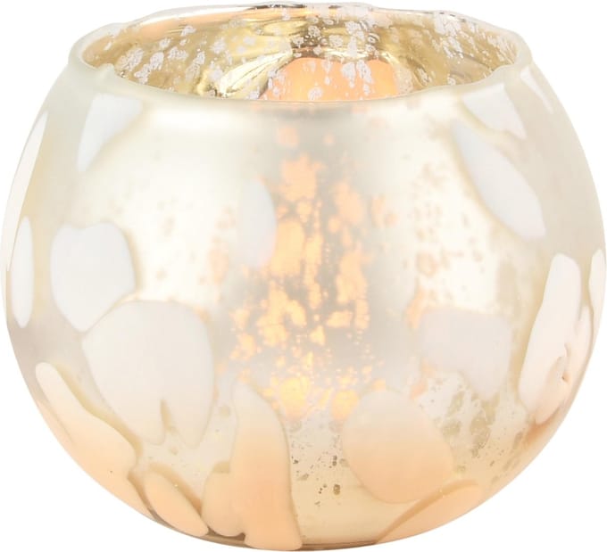 Dekoratief | Theelichthouder 'Smudge Chic', glas, 16x16x12cm | A248014