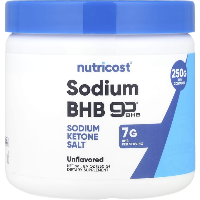 Nutricost, Sodium BHB, goBHB®, sans saveur, 8,9 oz (250g)