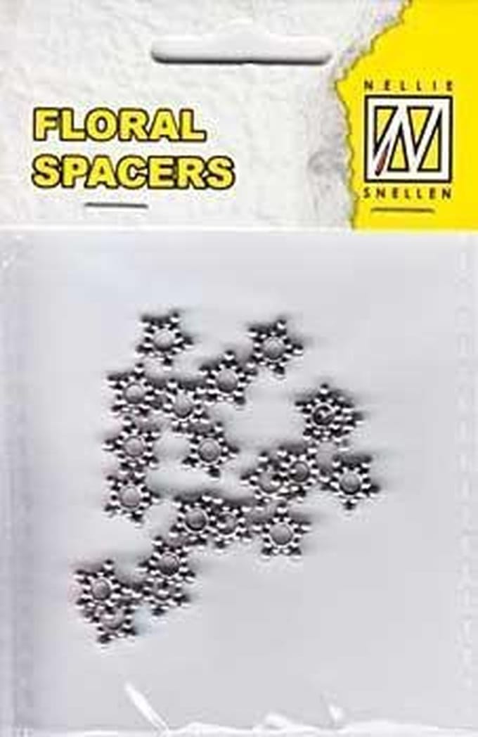 Floral Spacers (20) – silver nr. 4