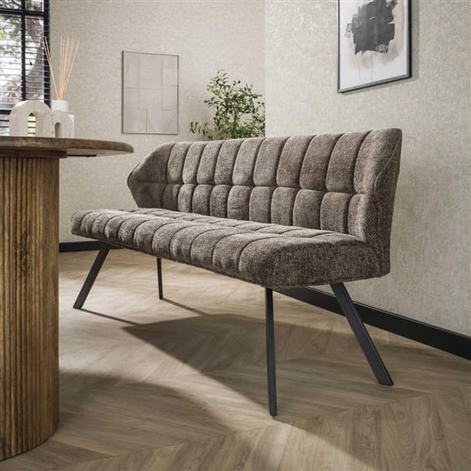 Hoyz Collection - Eetkamerbank Raster - Rich Taupe