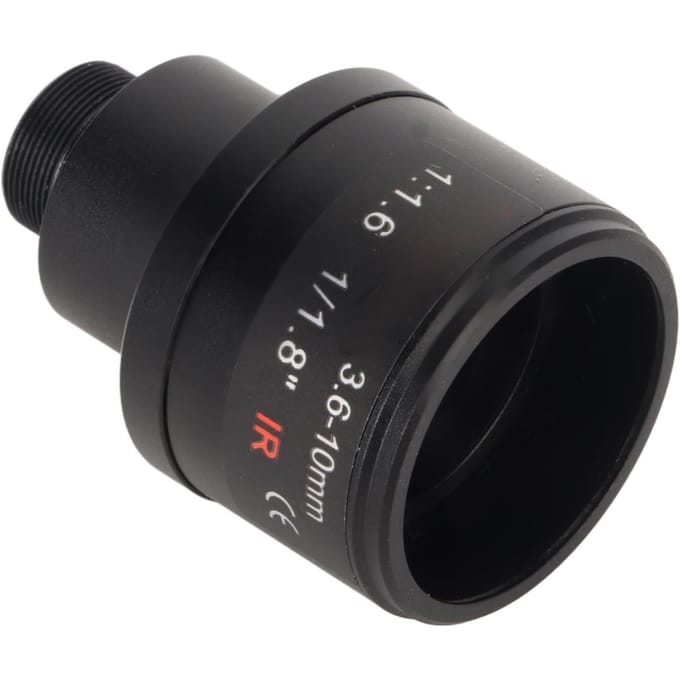 6MP 3.6‑10mm Handmatige Zoomlens F1.6 1 1.8inch M12 Mount CCTV Camera Handmatige Focus Prime Lens voor Beveiligingsvideocamera black