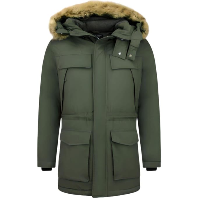 Parka Jas Heren - Met Bontkraag - Groen