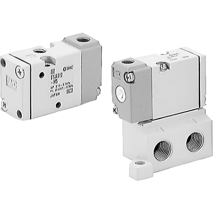 SMC 3/2-Weg In-Line Luchtbediende Klep G1/8'' - SYJA712-01F