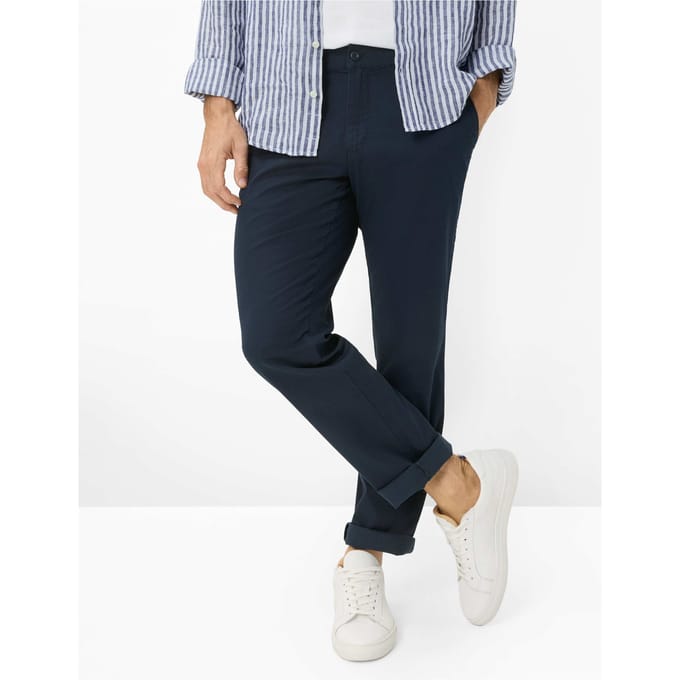 Eurex Heren Flatfrontbroek  Style TORGE NAVY, donkerblauw, maat 60
